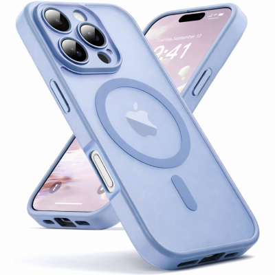 Θήκη iPhone 15 Pro 5G Back Cover Ημιδιάφανη Electro Magsafe -Γαλάζιο