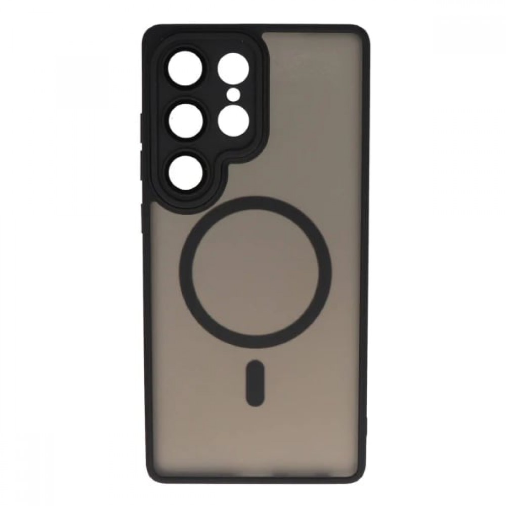 Θήκη Samsung Galaxy S23 Ultra 5G Back Cover Ημιδιάφανη Electro Magsafe -Μαύρο Θήκες Smartphone