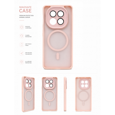 Θήκη Xiaomi Redmi Note 14 Pro Plus 5G Back Cover Ημιδιάφανη Electro Magsafe -Nude