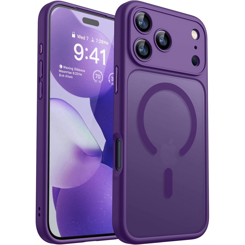 Θήκη iPhone 17 Pro Max 5G Back Cover Ημιδιάφανη Electro Magsafe Με Κλειστή Κάμερα -Μωβ Θήκες iPhone
