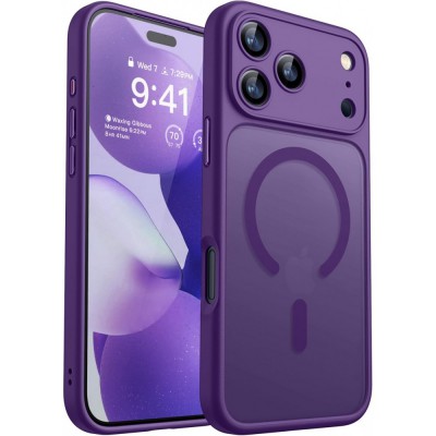 Θήκη iPhone 17 Pro Max 5G Back Cover Ημιδιάφανη Electro Magsafe Με Κλειστή Κάμερα -Μωβ