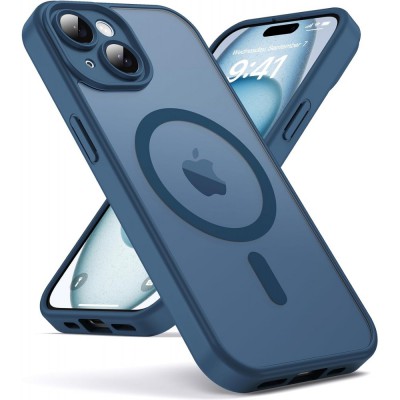 Θήκη iPhone 14 Back Cover Ημιδιάφανη Electro Magsafe -Σκο΄ύρο Μπλε