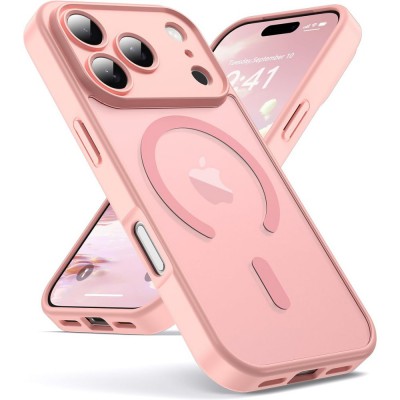 Θήκη iPhone 17 Pro Max 5G Back Cover Ημιδιάφανη Electro Magsafe Με Κλειστή Κάμερα -Nude