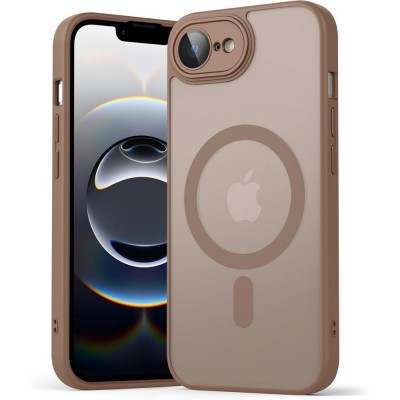 Θήκη iPhone 17e Back Cover Ημιδιάφανη Electro Magsafe -Καφέ
