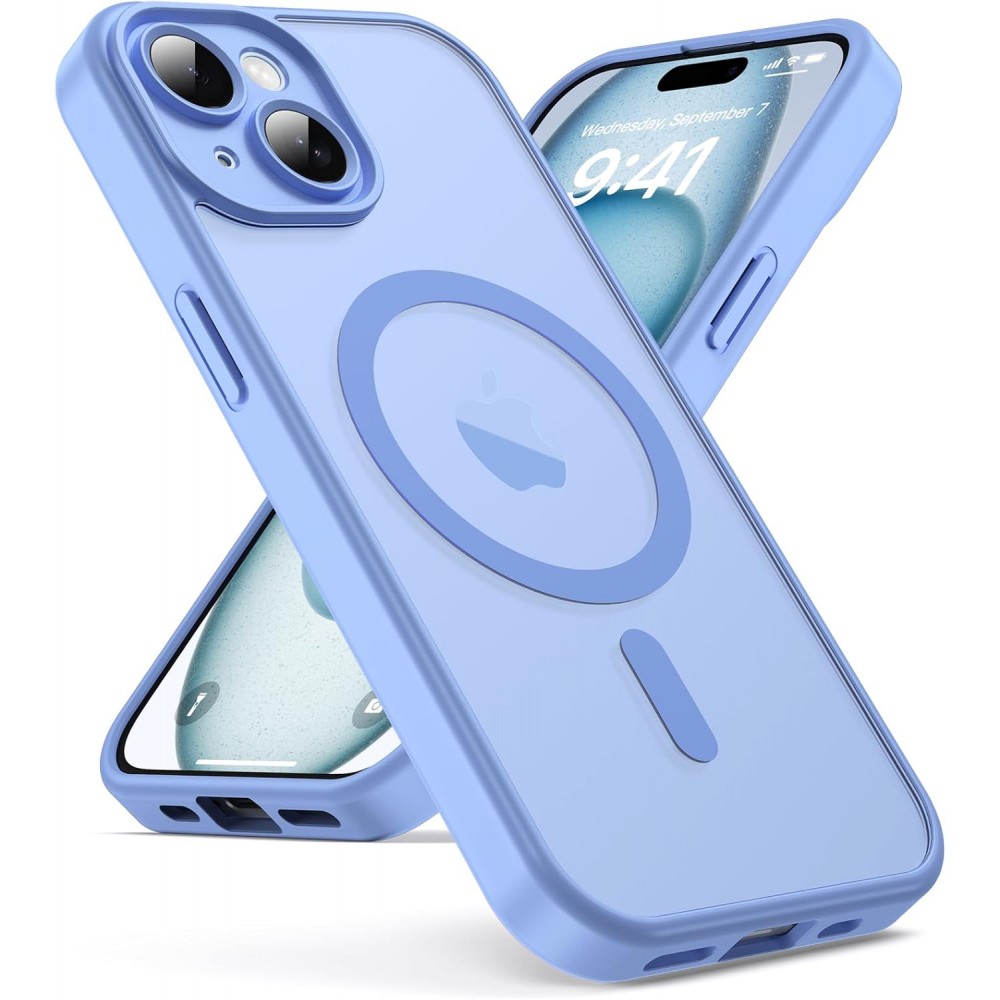 Θήκη iPhone 15 5G Back Cover Ημιδιάφανη Electro Magsafe -Γαλάζιο Θήκες iPhone