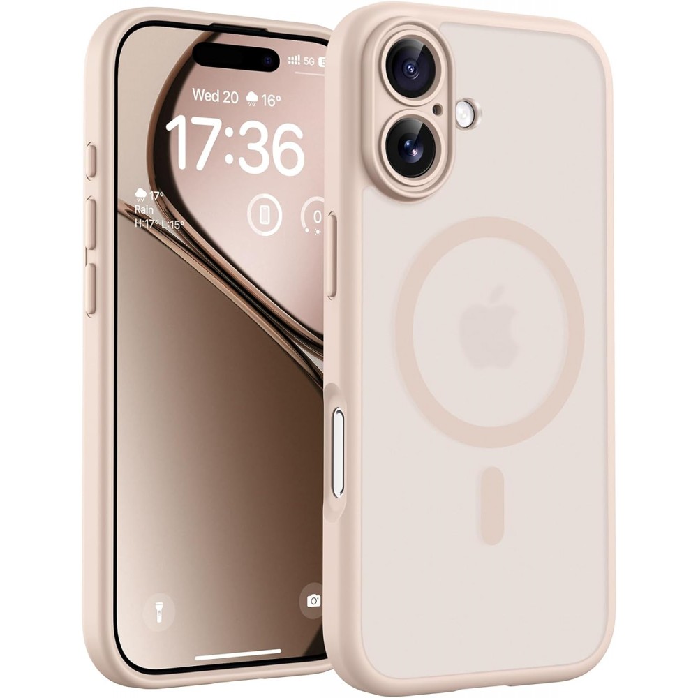 Θήκη iPhone 16 Plus 5G Back Cover Ημιδιάφανη Electro Magsafe -Nude Θήκες iPhone