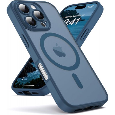 Θήκη iPhone 15 Pro 5G Back Cover Ημιδιάφανη Electro Magsafe -Σκούρο Μπλε