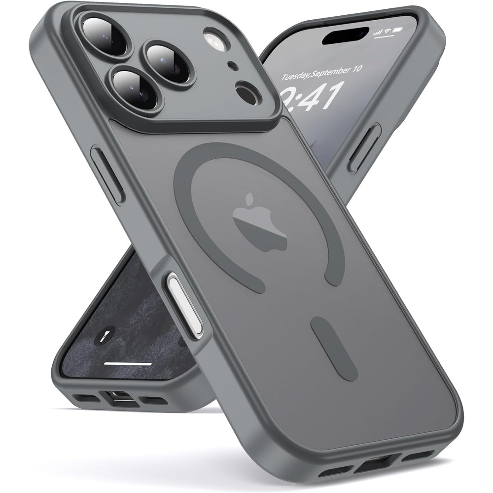 Θήκη iPhone 17 Pro Max 5G Back Cover Ημιδιάφανη Electro Magsafe Με Κλειστή Κάμερα -Γκρι Θήκες iPhone