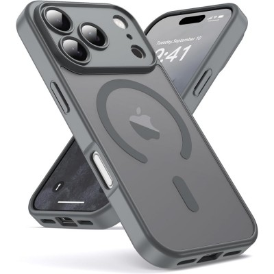 Θήκη iPhone 17 Pro Max 5G Back Cover Ημιδιάφανη Electro Magsafe Με Κλειστή Κάμερα -Γκρι