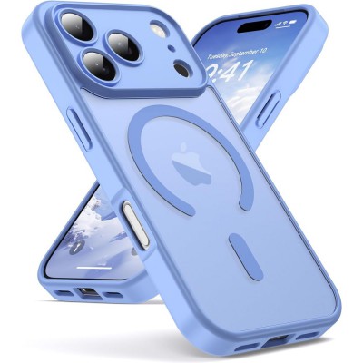 Θήκη iPhone 17 Pro Max 5G Back Cover Ημιδιάφανη Electro Magsafe Με Κλειστή Κάμερα -Γαλάζιο