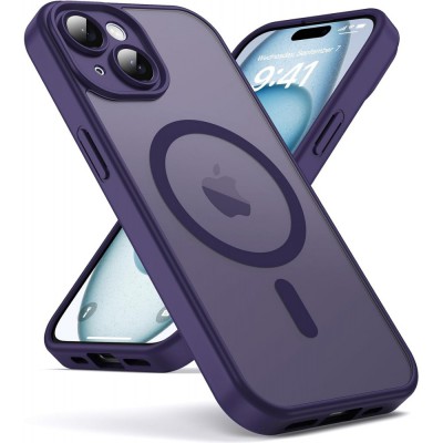 Θήκη iPhone 14 Back Cover Ημιδιάφανη Electro Magsafe -Μωβ