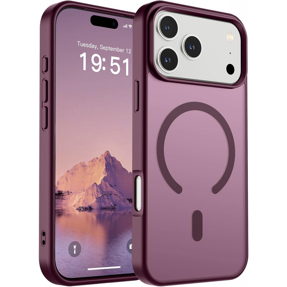 Θήκη iPhone 17 Pro 5G Back Cover Ημιδιάφανη Electro Magsafe -Μπορντό Θήκες iPhone