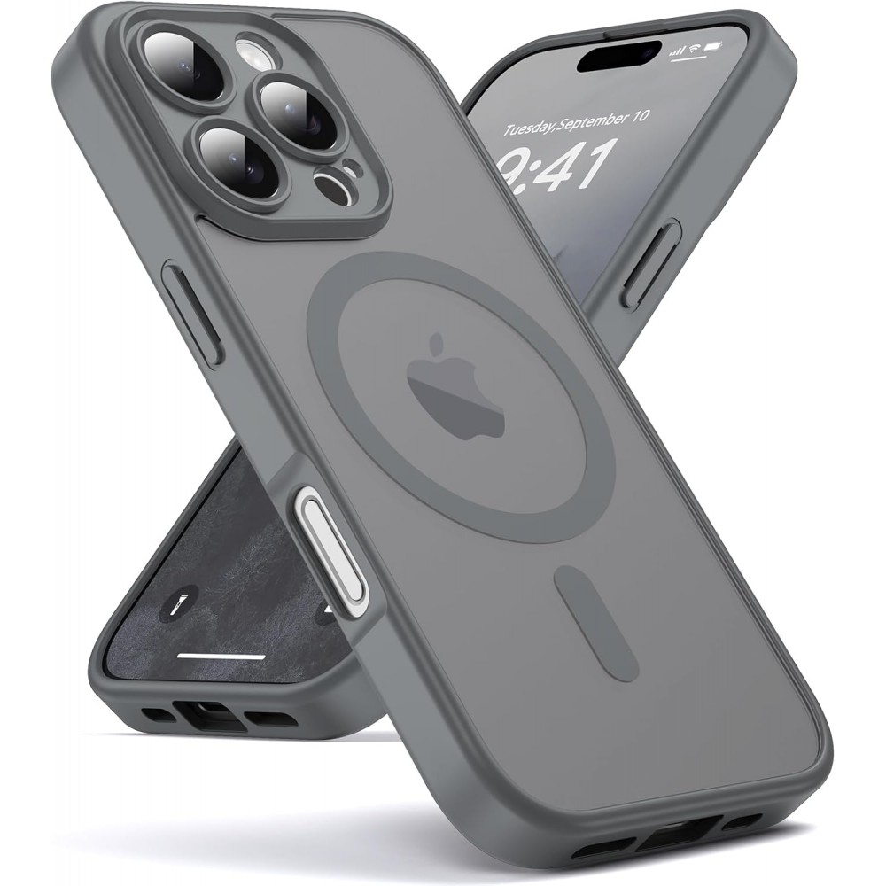 Θήκη iPhone 16 Pro 5G Back Cover Ημιδιάφανη Electro Magsafe -Γκρι Θήκες iPhone