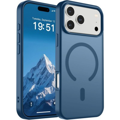 Θήκη iPhone 17 Pro Max 5G Back Cover Ημιδιάφανη Electro Magsafe -Σκο΄ύρο Μπλε