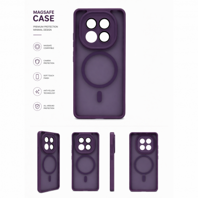 Θήκη Xiaomi Redmi Note 15 5G / Poco M8 5G Back Cover Ημιδιάφανη Electro Magsafe -Σκούρο Μωβ