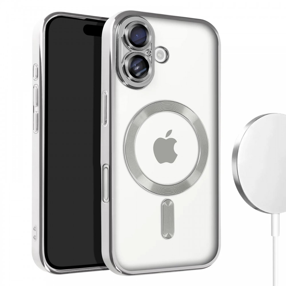 Θήκη iPhone 16 Plus 5G Back Cover Electro Magsafe -Ασημί Θήκες iPhone