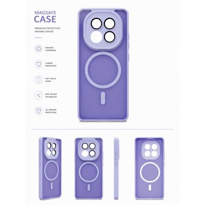 Θήκη Xiaomi Redmi Note 15 5G / Poco M8 5G Back Cover Ημιδιάφανη Electro Magsafe -Λιλά