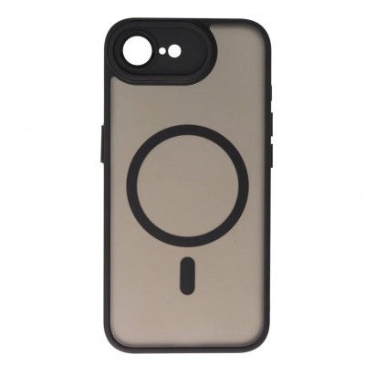 Θήκη iPhone 17e Back Cover Ημιδιάφανη Electro Magsafe -Μαύρο