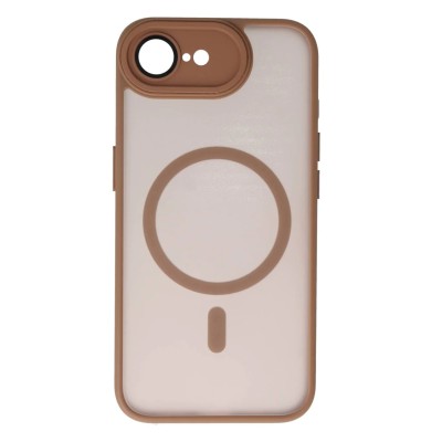 Θήκη iPhone 17e Back Cover Ημιδιάφανη Electro Magsafe -Καφέ