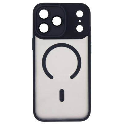 Θήκη iPhone 18 Pro Max 5G Back Cover Ημιδιάφανη Electro Magsafe Με Κλειστή Κάμερα -Μαύρο