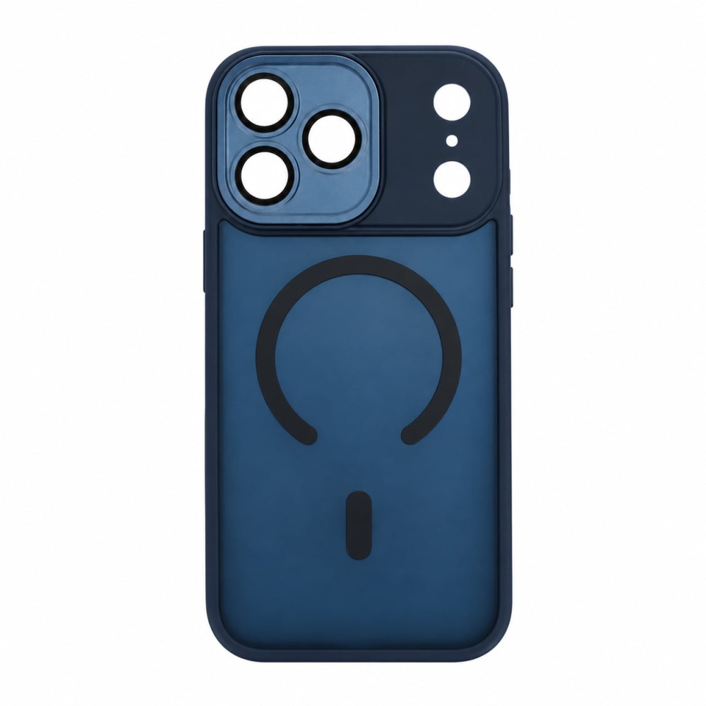 Θήκη iPhone 18 Pro 5G Back Cover Ημιδιάφανη Electro Magsafe Με Κλειστή Κάμερα -Σκούρο Μπλε Θήκες iPhone