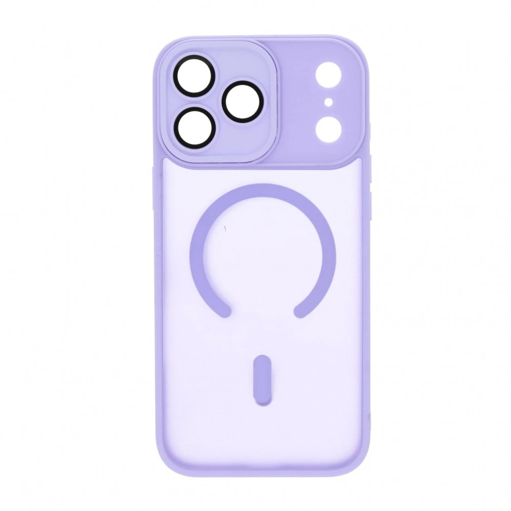 Θήκη iPhone 18 Pro Max 5G Back Cover Ημιδιάφανη Electro Magsafe Με Κλειστή Κάμερα -Λιλά Θήκες iPhone