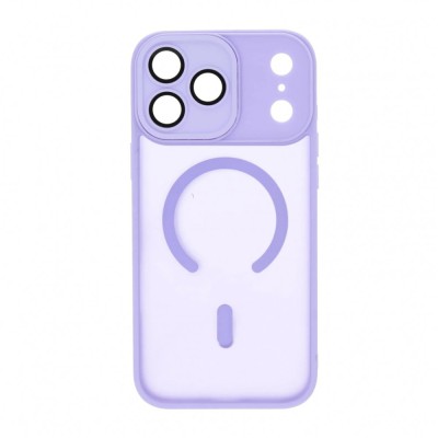 Θήκη iPhone 18 Pro Max 5G Back Cover Ημιδιάφανη Electro Magsafe Με Κλειστή Κάμερα -Λιλά
