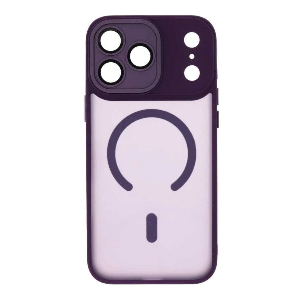 Θήκη iPhone 18 Pro 5G Back Cover Ημιδιάφανη Electro Magsafe Με Κλειστή Κάμερα -Μωβ Θήκες iPhone