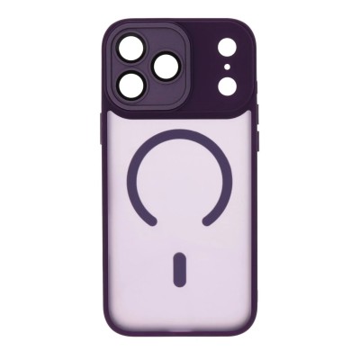 Θήκη iPhone 18 Pro Max 5G Back Cover Ημιδιάφανη Electro Magsafe Με Κλειστή Κάμερα -Μωβ