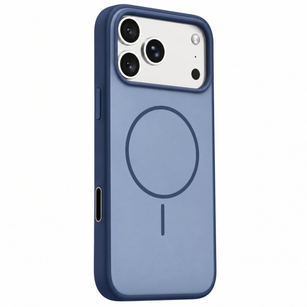 Θήκη iPhone 17 Pro Max 5G Magsafe Υβριδική (TPU+Acrylic) Minimal Slim Fit -Μπλε Θήκες iPhone