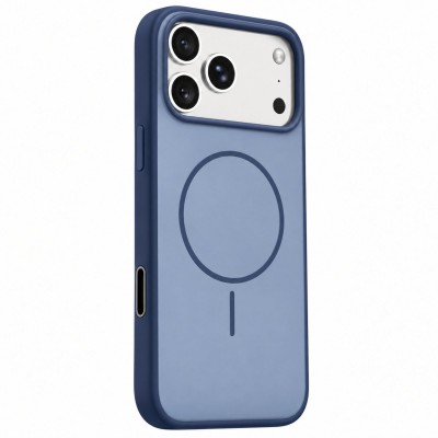 Θήκη iPhone 18 Pro 5G Magsafe Υβριδική (TPU+Acrylic) Minimal Slim Fit -Μπλε