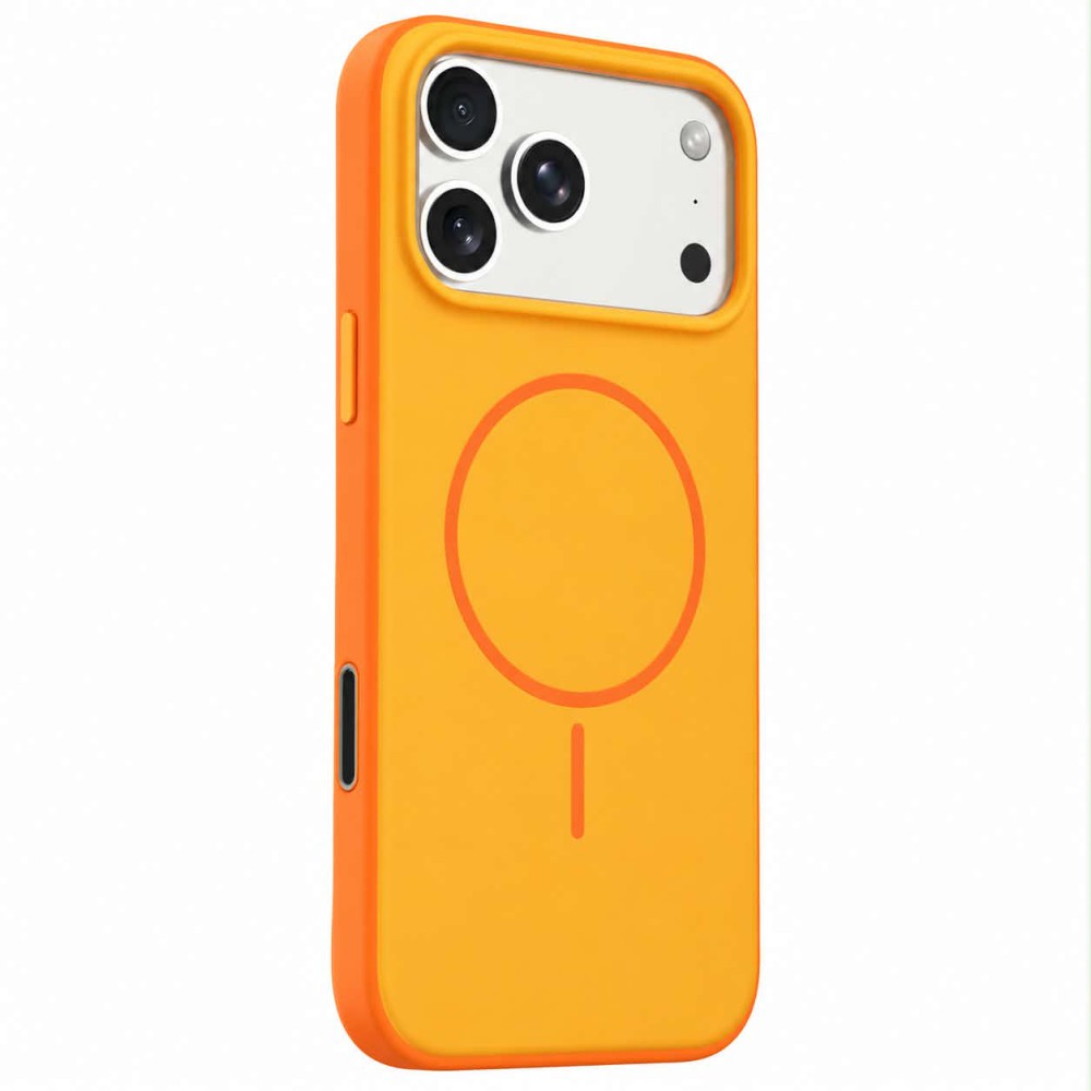 Θήκη iPhone 18 Pro Max 5G Magsafe Υβριδική (TPU+Acrylic) Minimal Slim Fit -Πορτοκαλί Θήκες iPhone
