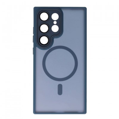 Θήκη Samsung Galaxy S23 Ultra 5G Back Cover Ημιδιάφανη Electro Magsafe -Σκούρο Μπλε