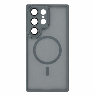 Θήκη Samsung Galaxy S24 Ultra 5G Back Cover Ημιδιάφανη Electro Magsafe -Γκρι