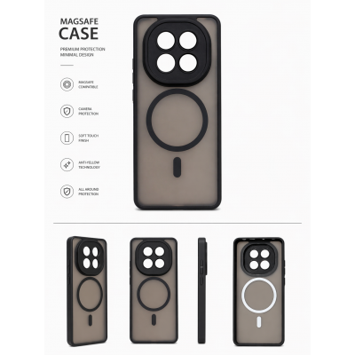 Θήκη Xiaomi Redmi Note 15 Pro Plus 5G / Poco M8 Pro 5G Back Cover Ημιδιάφανη Electro Magsafe -Μαύρο
