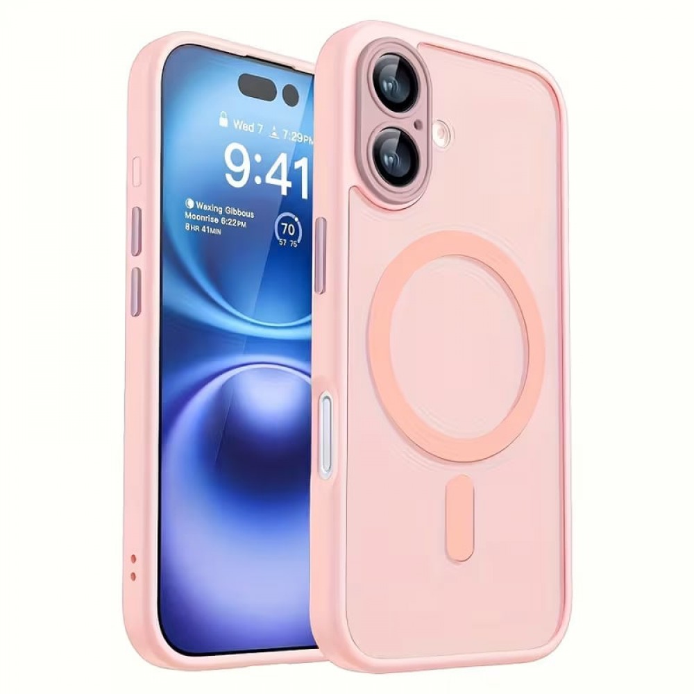 Θήκη iPhone 16 5G Back Cover Ημιδιάφανη Electro Magsafe -Nude Θήκες iPhone