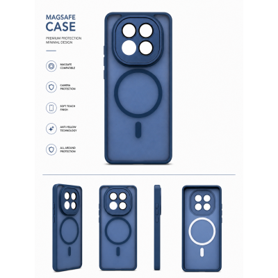 Θήκη Xiaomi Redmi Note 15 Pro Plus 5G / Poco M8 Pro 5G Back Cover Ημιδιάφανη Electro Magsafe -Σκούρο Μπλε