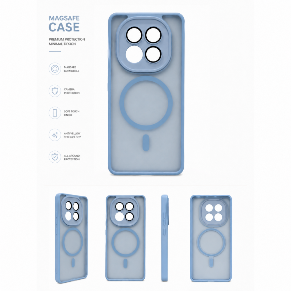 Θήκη Xiaomi Redmi Note 15 Pro Plus 5G / Poco M8 Pro 5G Back Cover Ημιδιάφανη Electro Magsafe -Γαλάζιο Θήκες Smartphone