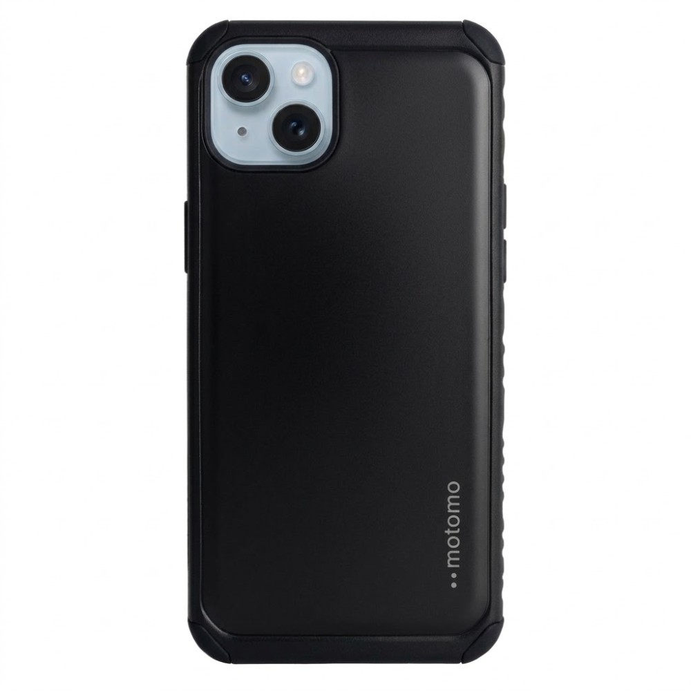 Θήκη iPhone 15 Plus 5G Motomo Tough Armor Back Cover Υβριδική κατασκευή -Μαύρο Θήκες iPhone