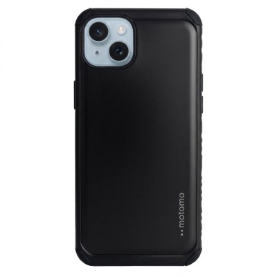 Θήκη iPhone 15 Plus 5G Motomo Tough Armor Back Cover Υβριδική κατασκευή -Μαύρο