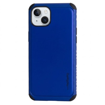 Θήκη iPhone 15 Plus 5G Motomo Tough Armor Back Cover Υβριδική κατασκευή -Μπλε