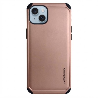 Θήκη iPhone 15 Plus 5G Motomo Tough Armor Back Cover Υβριδική κατασκευή -Ροζ Χρυσό