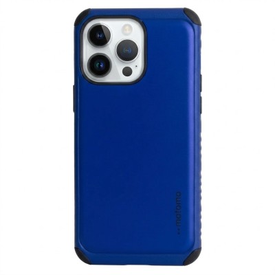 Θήκη iPhone 15 Pro Max 5G Motomo Tough Armor Back Cover Υβριδική κατασκευή -Μπλε