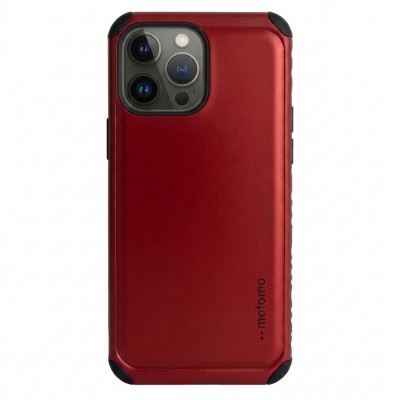 Θήκη iPhone 15 Pro 5G Motomo Tough Armor Back Cover Υβριδική κατασκευή -Κόκκινο