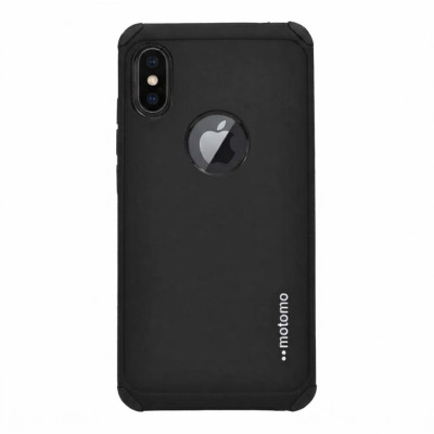 Θήκη iPhone X / XS Motomo Tough Armor Back Cover Υβριδική κατασκευή  -Black