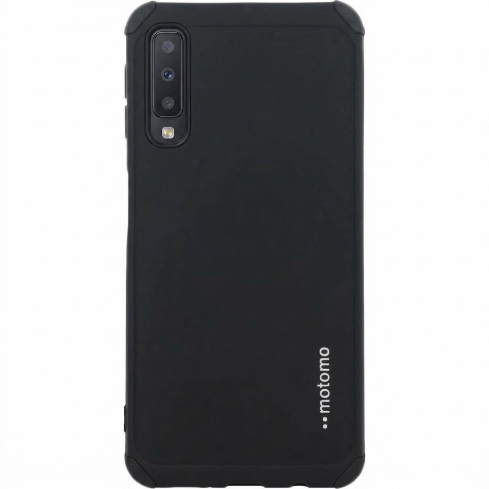 Θήκη Samsung Galaxy A7 2018 Motomo Back Cover Υβριδική κατασκευή  -Μαύρο Θήκες Smartphone