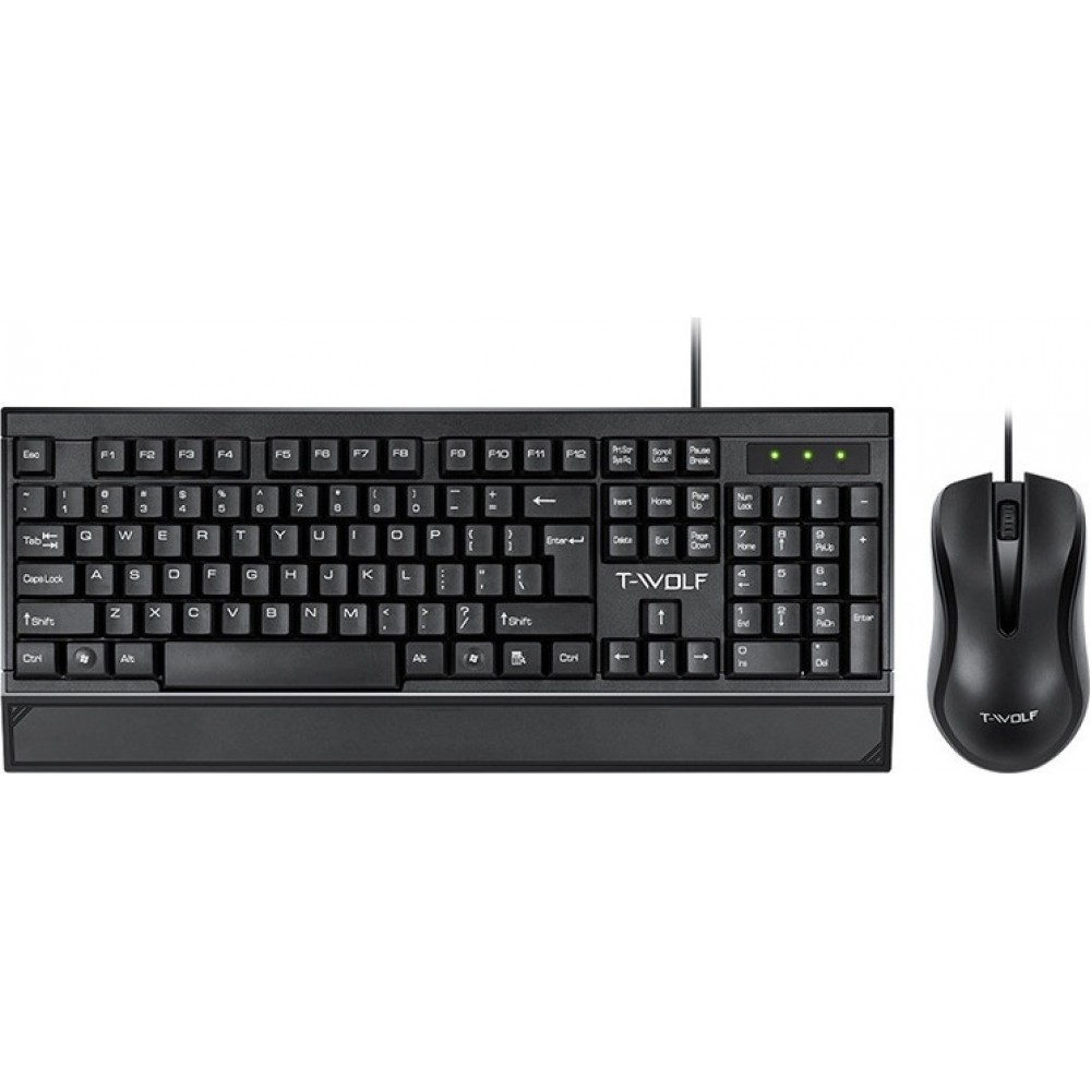 T-Wolf TF330 Σετ Πληκτρολόγιο & Ποντίκι Αγγλικό UK Αξεσουάρ 