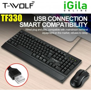 T-Wolf TF330 Σετ Πληκτρολόγιο & Ποντίκι Αγγλικό UK Αξεσουάρ 