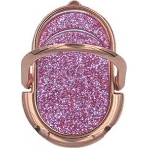 Δαχτυλίδι Βάσης Στήριξης Κινητού Glitter Οβαλ - Ροζ Χρυσό Phone Holders