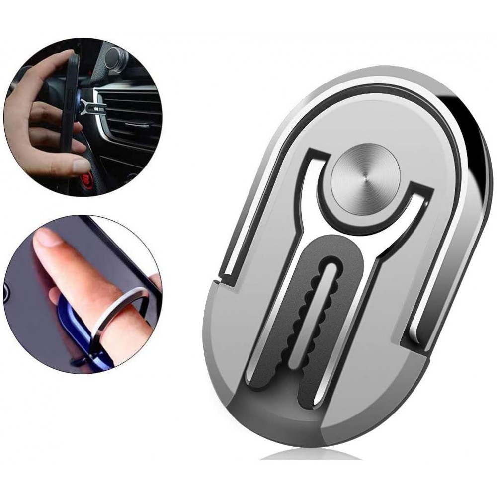 Ring Holder / Βάση Κινητού Αεραγωγού Αυτοκινήτου πολλαπλών χρήσεων 360 ° περιστροφής -Ασημί Αξεσουάρ 